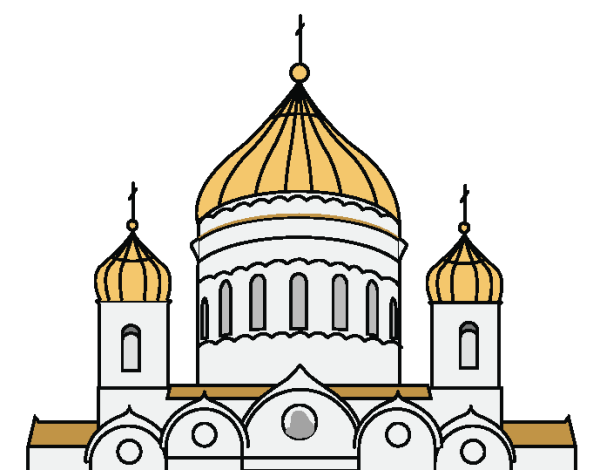 Храм Христа Спасителя в Москве вектор
