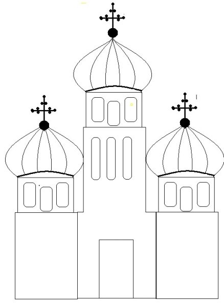 Церковь рисунок карандашом