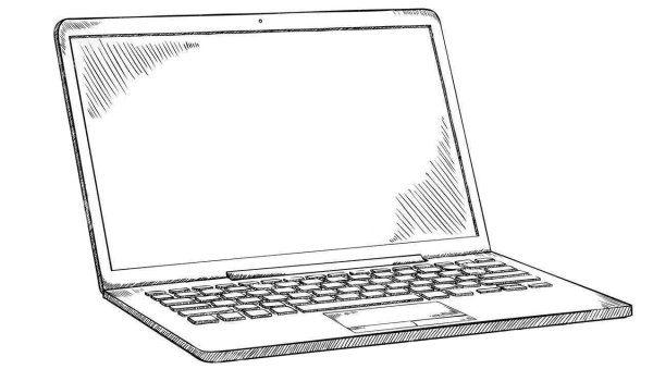 Рисунок ноута сбоку