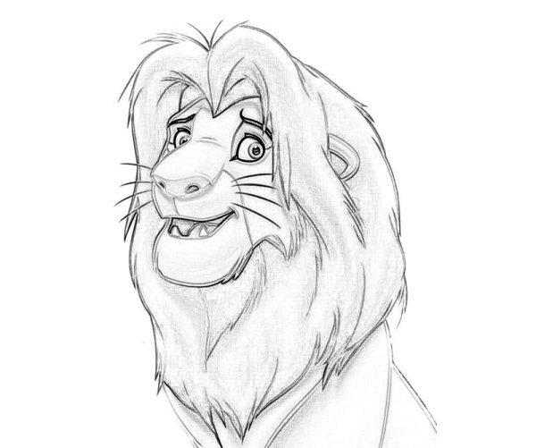 Король Лев для срисовки