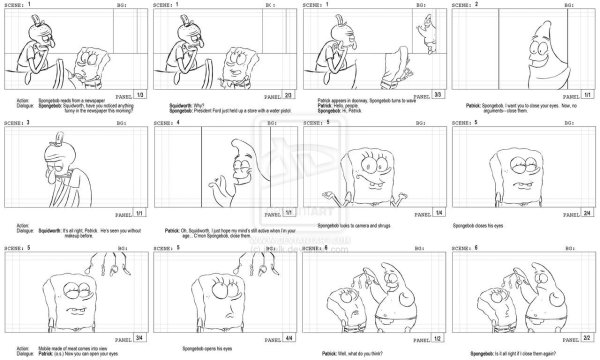 Раскадровка мультфильма