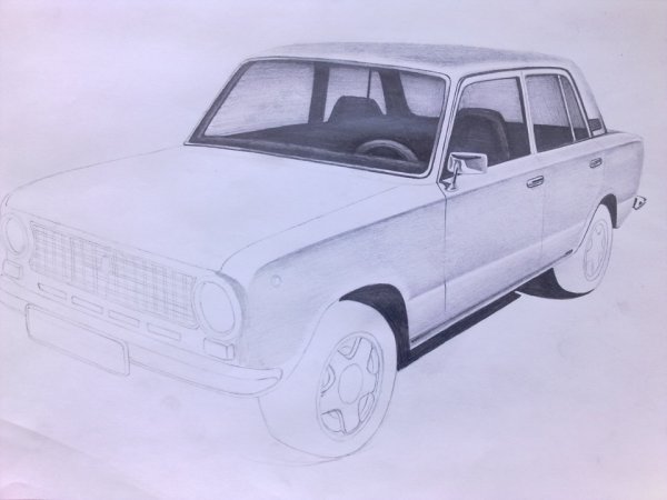 ВАЗ 2107 контур спереди