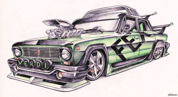 ВАЗ 2107 тюнинговая раскраска