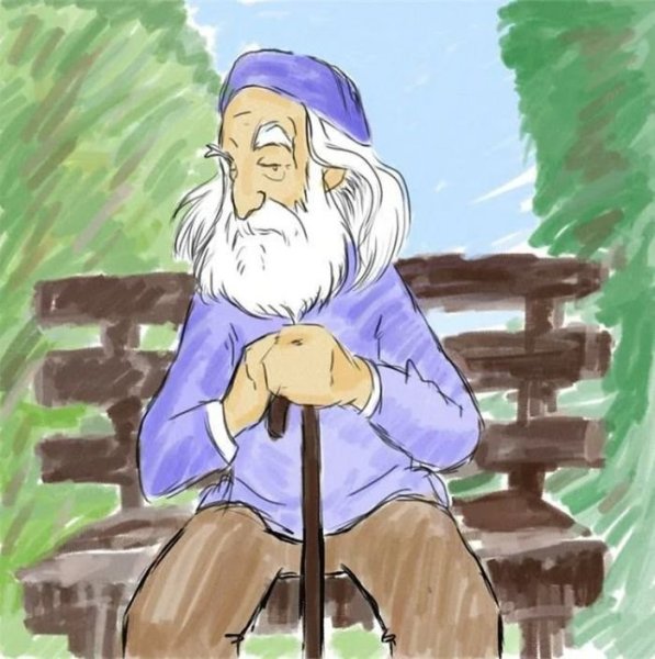 Старичок иллюстрация