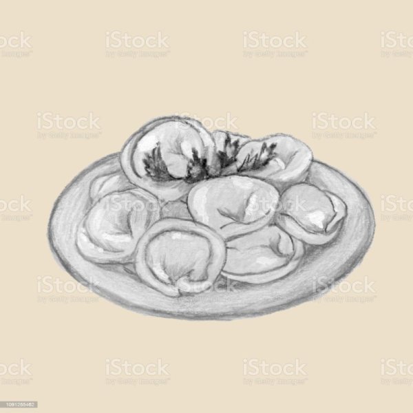 Пельмень рисунок