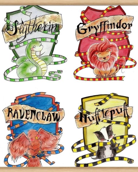 Гарри Поттер рисунки факультетов