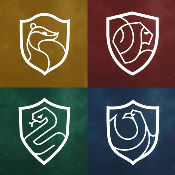 Эмблемы Хогвартса Минимализм