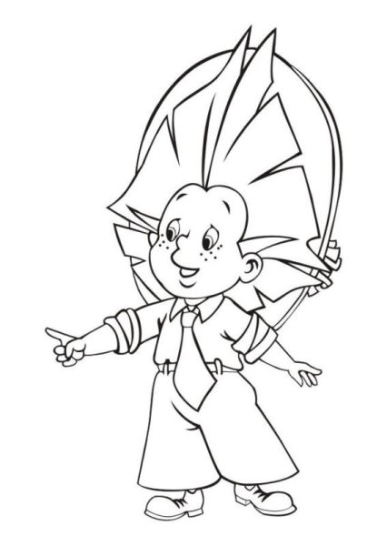 Портрет литературного героя Незнайка