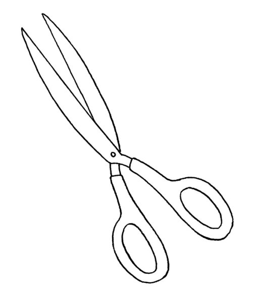 Ножницы поэтапно