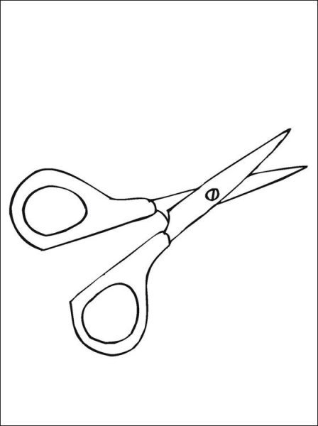 Трафарет ножницы