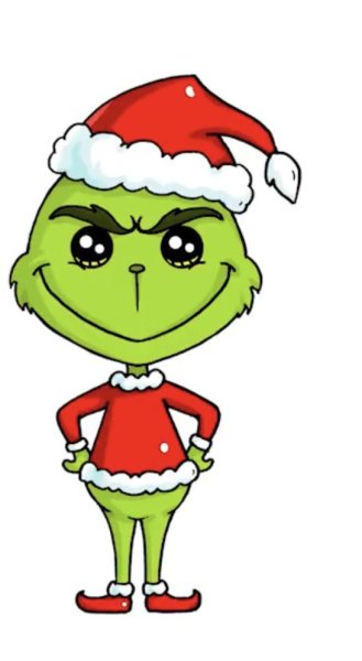 Гринч рисунок легкий