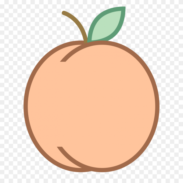 Персик нарисованный