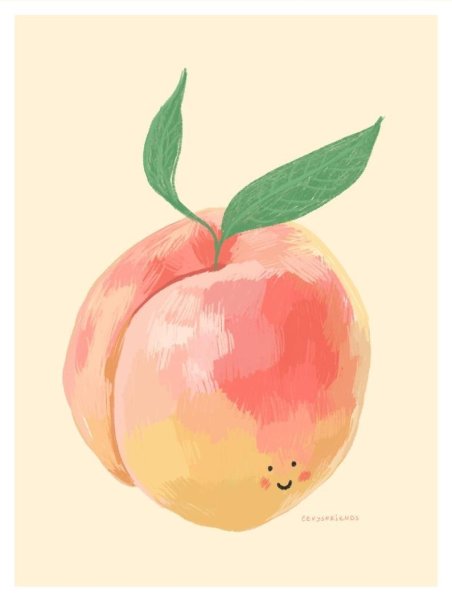 Милые фрукты карандашом