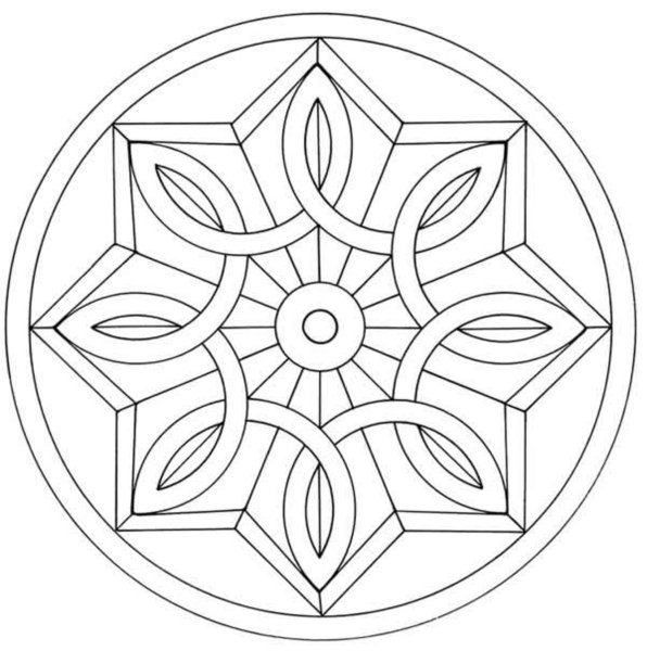 Геометрический узор в круге