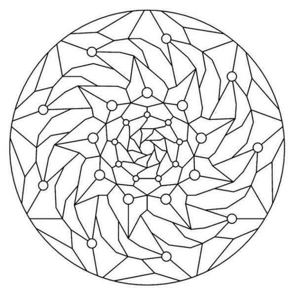 Геометрические мандалы для раскрашивания