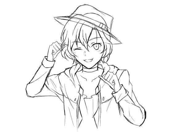 Чуя Накахара контур