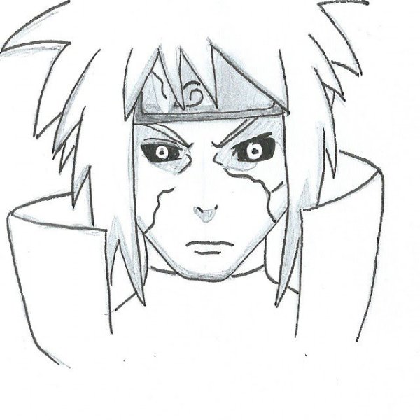 Минато Намикадзе лицо карандашом