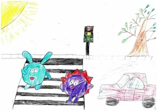 Рисунки на ПДД легкие