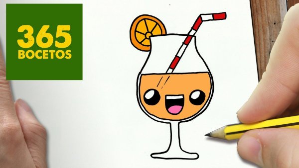 Каваи легкие рисунки напитки