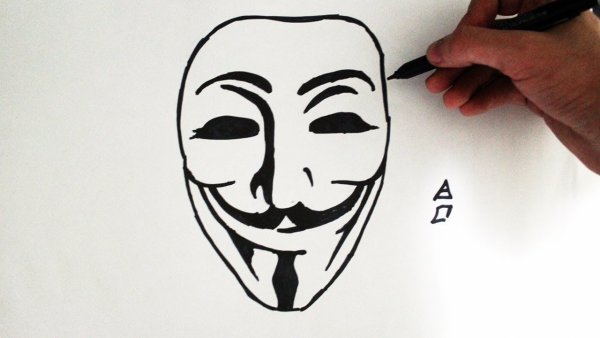 Маска Анонимуса из бумаги