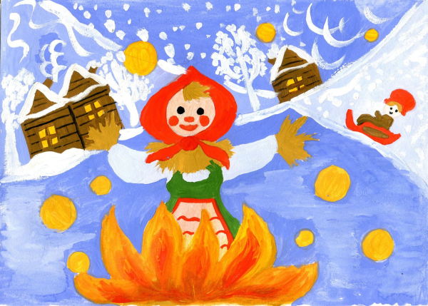 Масленица рисунок