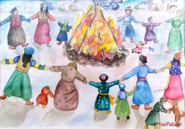 Рисунок на тему колядки