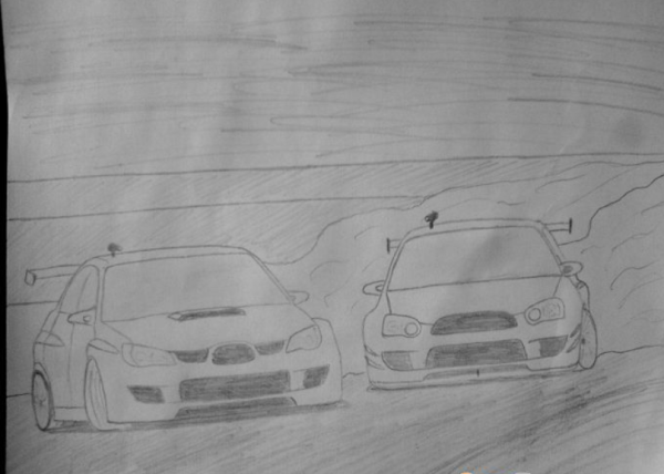 Рисунки дрифт машин лёгкие