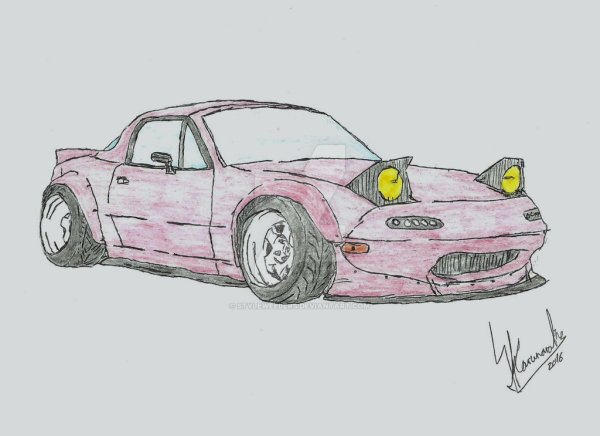 Мазда Миата карандашом