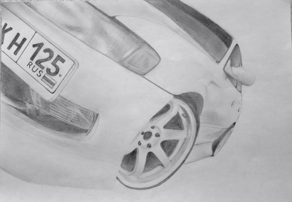 Марк 2 карандашом