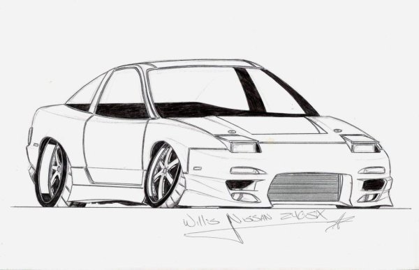 Nissan 240sx рисунок