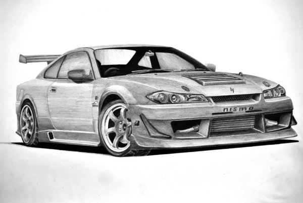 Nissan Silvia s15 зарисовка