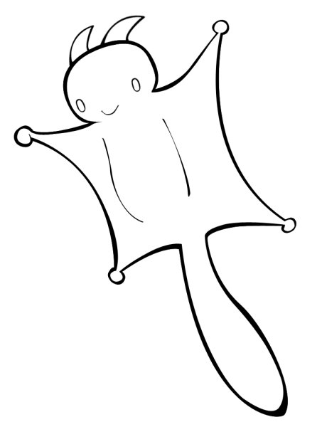 Летяга нарисовать