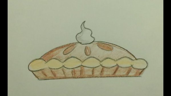 Пирожки рисунок карандашом