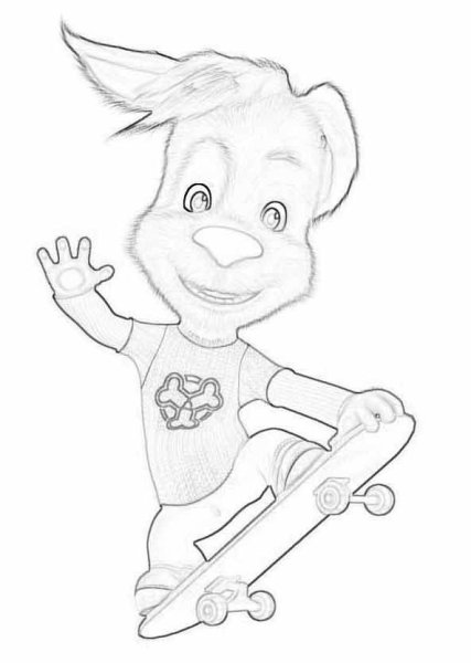 Раскраска дружок из Барбоскиных