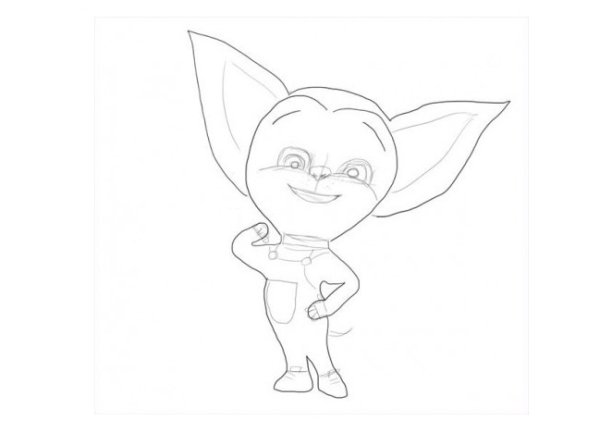 Нарисовать малыша из Барбоскиных