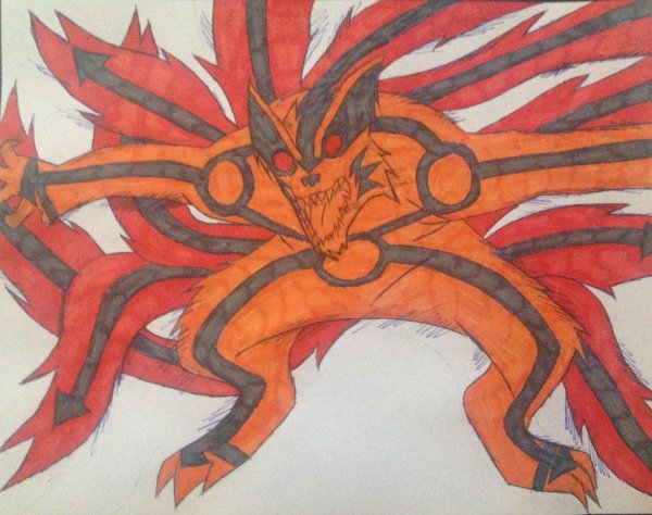 Курама рисунок карандашом