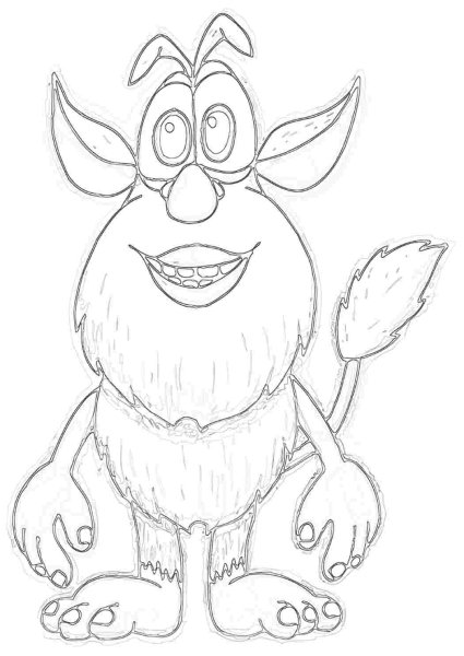 Раскраска Буба Домовенок