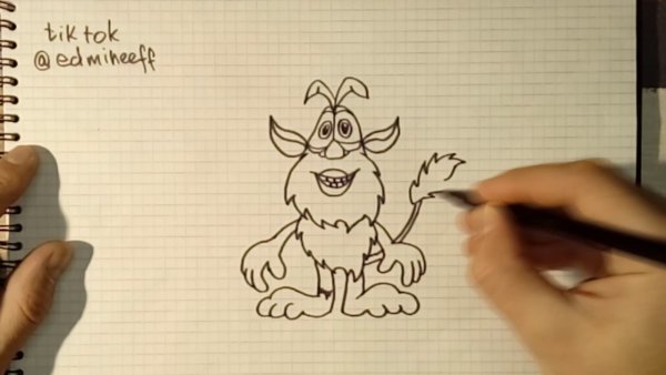 Буба рисунок пошагово