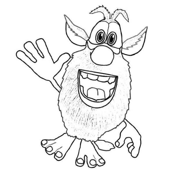 Раскраска герои мультфильма Буба