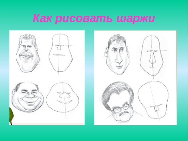 Сатирический портрет карандашом