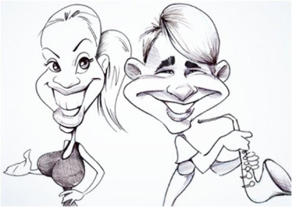 Шарж карандашом для начинающих