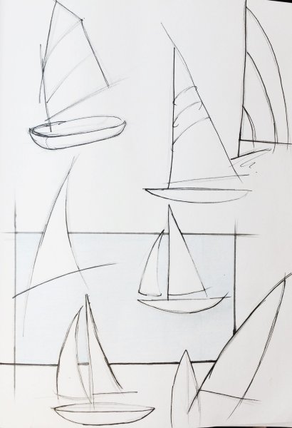 Уроки рисования корабль