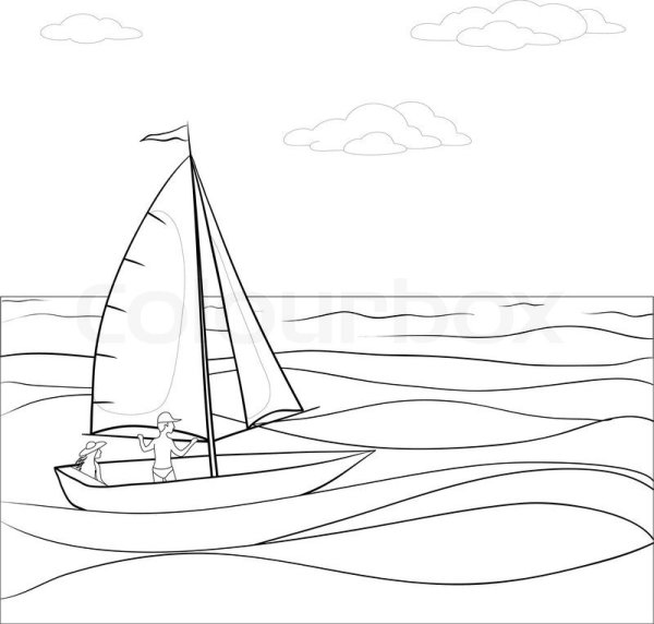 Морской пейзаж эскиз