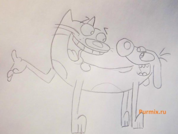 Котопёс рисунок карандашом