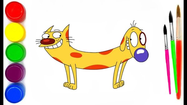 Рисунки Котопёса легкие Котопес