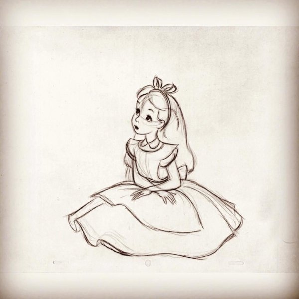 Дисней Наброски Алиса