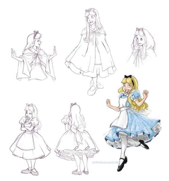 Персонажи Алисы в стране чудес рисунки