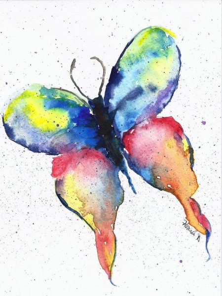 Монотипия бабочка