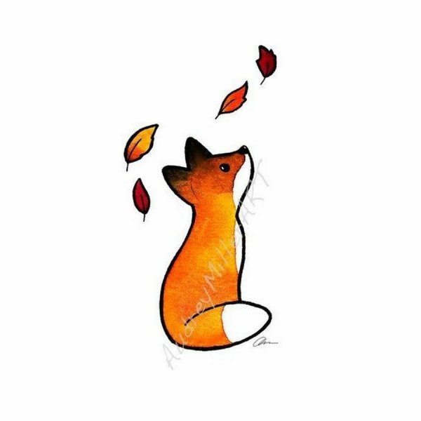 Лисица рисунок