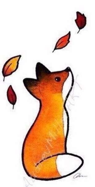 Лисенок для срисовки